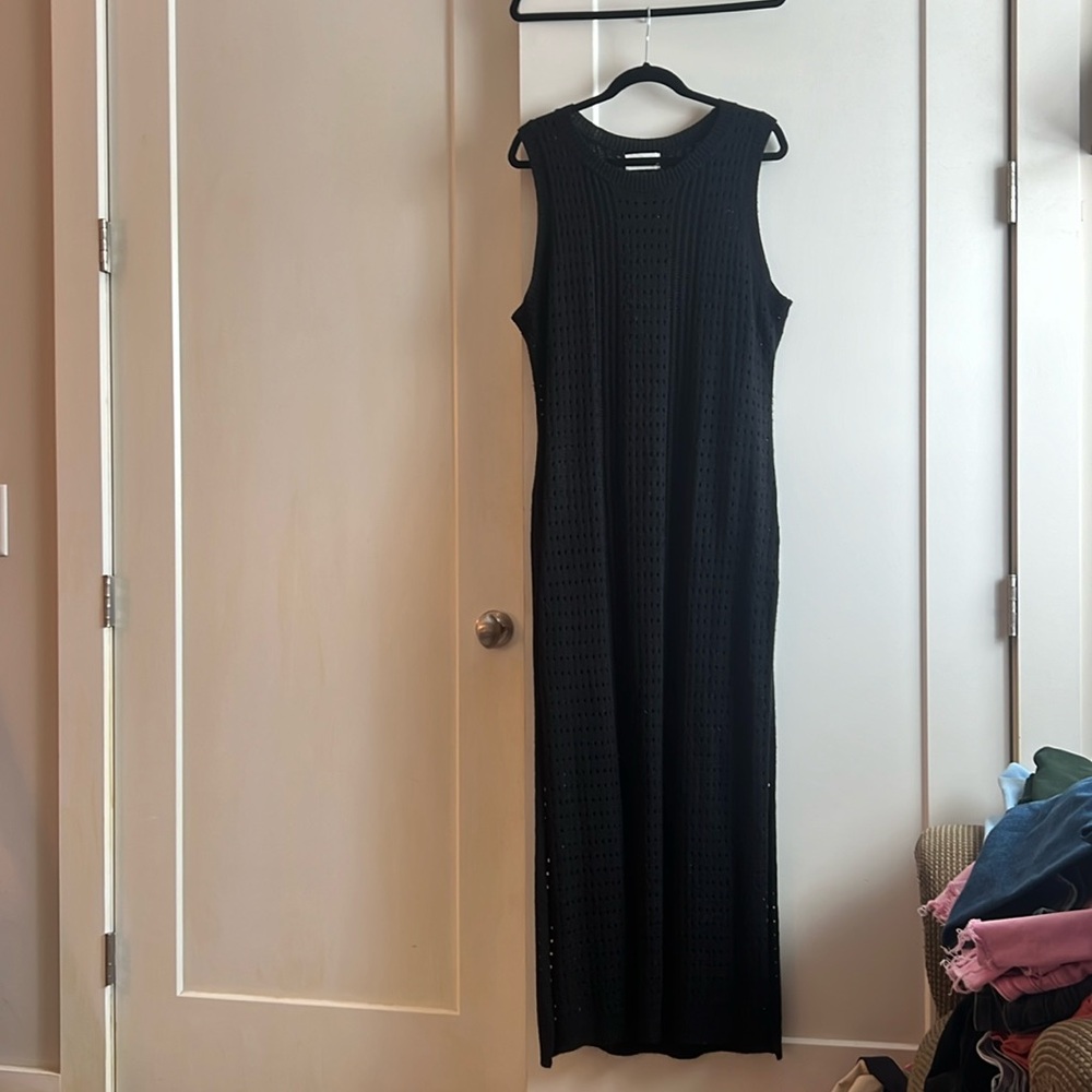 Crochet black dress